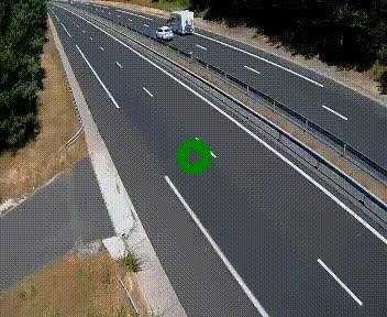 Caméra autoroute A75 à hauteur du col des Issartets en direction de Montpellier