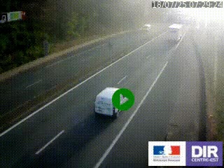 Caméra autoroutière sur l'A47 à hauteur de Givors, a proximité de Lyon. La webcam est orientée vers Lyon