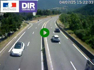 Caméra sur la Nationale 90 (N90) à La Léchère, en direction et à proximité d'Albertville
