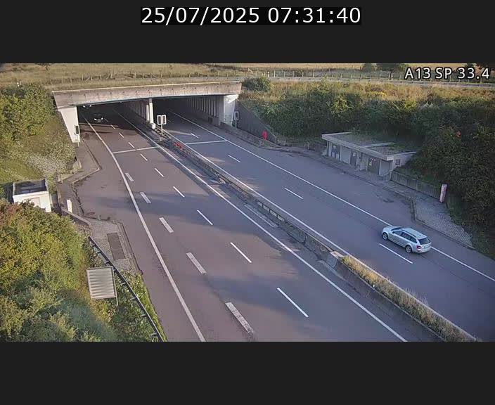 Webcam trafic sur A13 à hauteur d'Altwies en direction de Mondorf-les-bains et en provenance de l'Allemagne