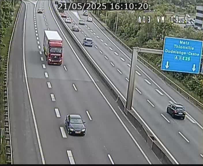 Webcam Autoroute à la Croix de Bettembourg - A3 - BK 9.9 - direction France