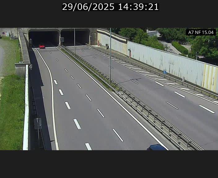 Caméra trafic Luxembourg - A7, Tunnel Mersch, entrée sud, direction Ettelbruck