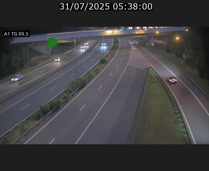 Traffic live webcam Luxembourg Jonction Grünewald - A1 direction Luxembourg-ville - BK 9.5