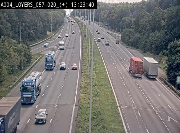 Webcam dans la montée de Loyers sur l'E411, après le viaduc de Beez en venant de Namur et en direction du Luxembourg