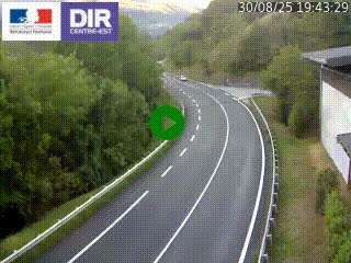 Caméra trafic sur la N90 à Bourg-Saint-Maurice, en provenance d'Aoste et en direction d'Albertville