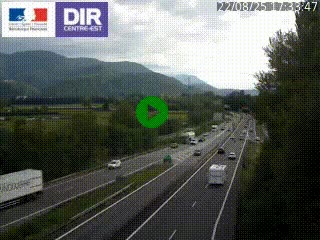 Caméra trafic à Meylan sur la Rocade-Sud de Grenoble en direction d'Aix-en-Provence