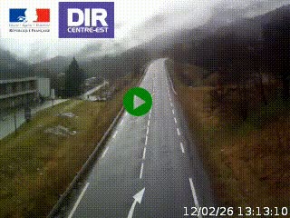 Web cam sur la N90 à Aime, en provenance de Bourg-Saint-Maurice et en direction d'Albertville