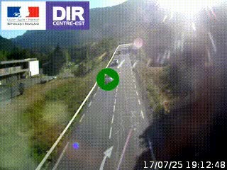 Web cam sur la N90 à Aime, en provenance de Bourg-Saint-Maurice et en direction d'Albertville