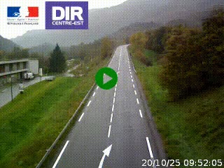 Web cam sur la N90 à Aime, en provenance de Bourg-Saint-Maurice et en direction d'Albertville