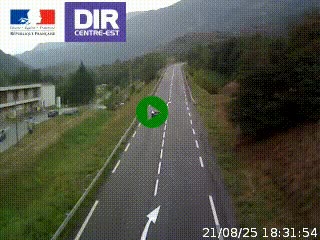 Web cam sur la N90 à Aime, en provenance de Bourg-Saint-Maurice et en direction d'Albertville