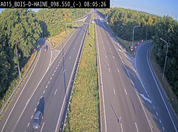 Webcam autoroute Belgique - Bois d'Haine - E42 - BK 98.6