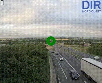 Webcam au début de l'A84 sur le périphérique Ouest de Caen (N814) à hauteur de la sortie 9, Porte de Bretagne