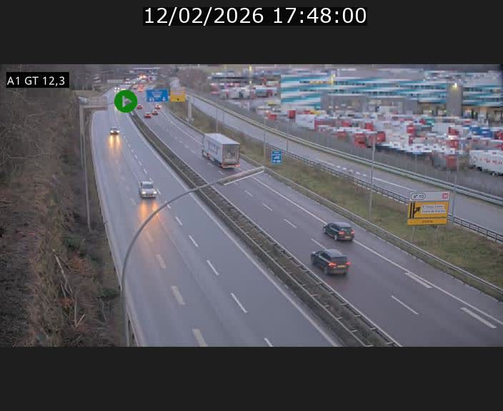 Traffic live webcam Luxembourg Senningerberg - A1 direction Allemagne - BK 12.3