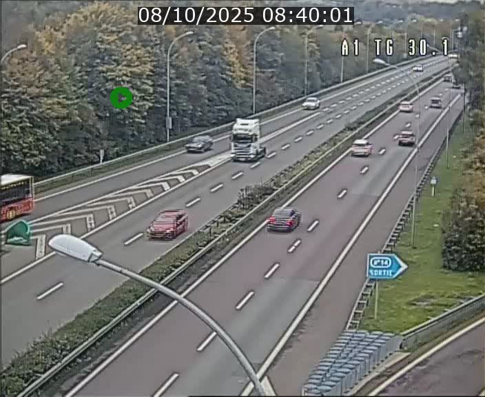 Traffic live webcam Luxembourg Grevenmacher - A1 direction Luxembourg - BK 30.1