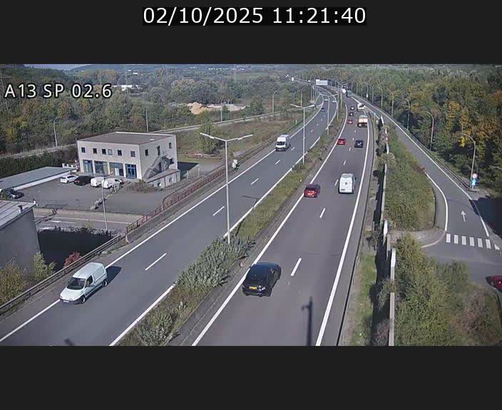 Traffic live webcam Luxembourg Sanem - A13 direction Pétange - BK 2.6