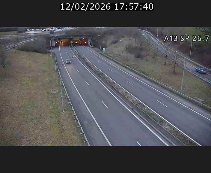 Traffic live webcam Luxembourg Frisange - A13 direction Luxembourg-ville - BK 26.7