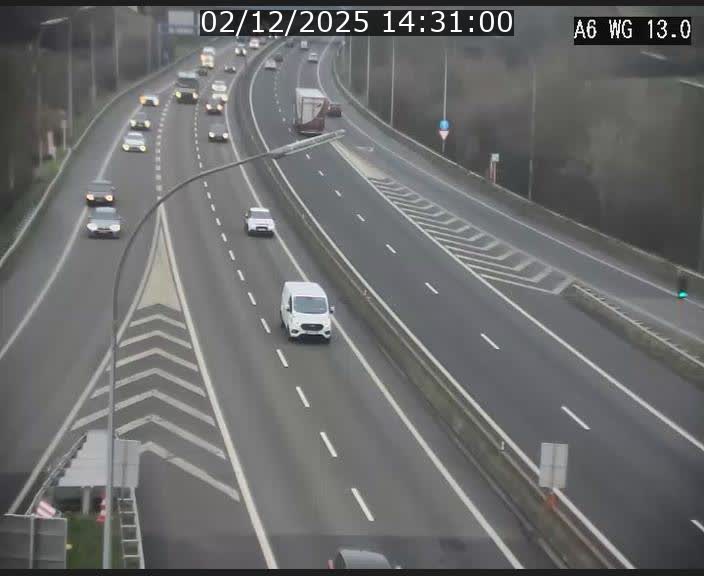 Traffic live webcam Luxembourg Mamer - A6 - BK 13 - direction Luxembourg/France/Allemagne