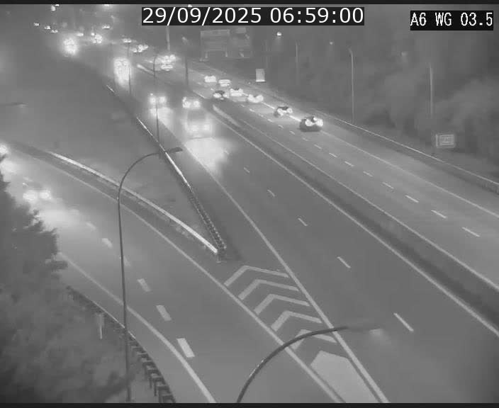 Traffic live webcam Luxembourg - Croix de Cessange - A6 - BK 3.5 - direction France/Allemagne