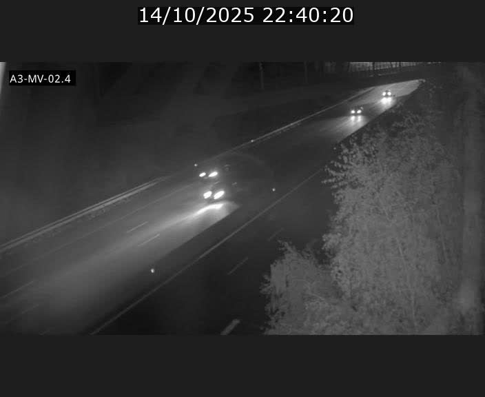 Webcam autoroute de la France (A3) au Luxembourg à Fentange, à proximité de la Croix de Gasperich. Vue orientée vers la Cloche d'Or