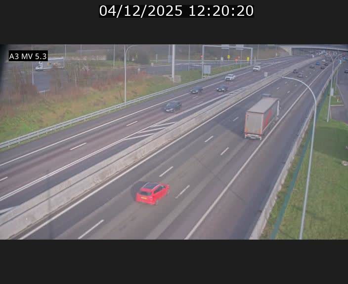 Webcam à l'Aire de Berchem au Luxembourg sur l'A3. Vue orientée vers la France