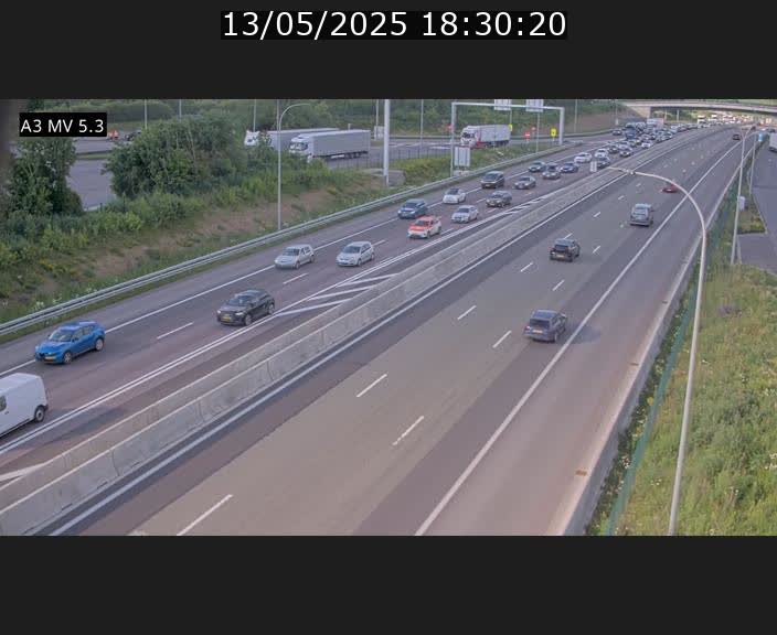 Webcam à l'Aire de Berchem au Luxembourg sur l'A3. Vue orientée vers la France