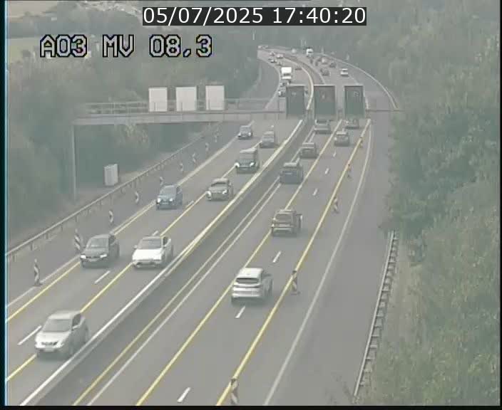 Webcam Autoroute après la Croix de Bettembourg en direction de Luxembourg sur l'A3