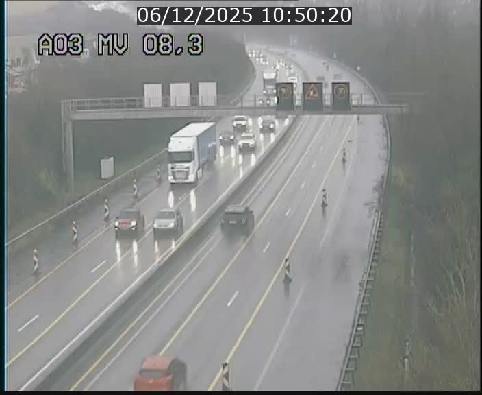 Webcam Autoroute après la Croix de Bettembourg en direction de Luxembourg sur l'A3