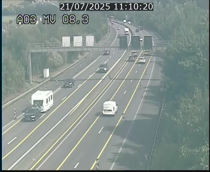 Webcam Autoroute après la Croix de Bettembourg en direction de Luxembourg sur l'A3