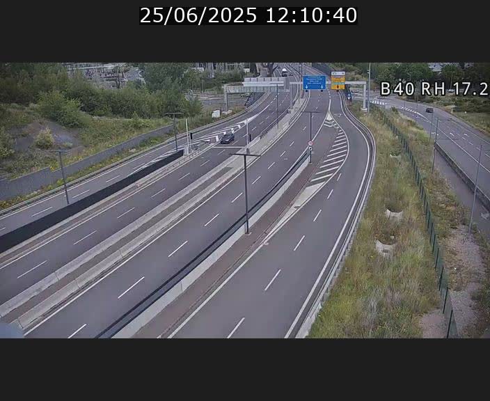 Webcam sur le contournement d'Esch Belval à hauteur de la sortie Université de Luxembourg. Vue orientée vers Luxembourg