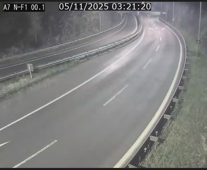 Webcam autoroute Luxembourg A7 située dans la sortie 1 Waldhof, vers la N11, avant le Tunnel Stafelter