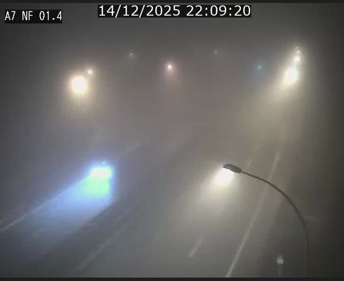 Caméra autoroute Luxembourg A7 - Echangeur Waldhaff - direction Tunnel Stafelter