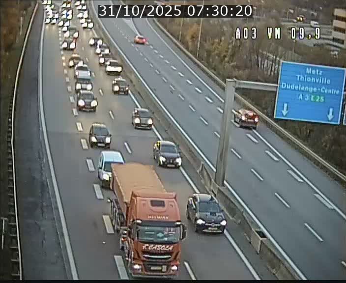 Webcam Autoroute à la Croix de Bettembourg - A3 - BK 9.9 - direction France