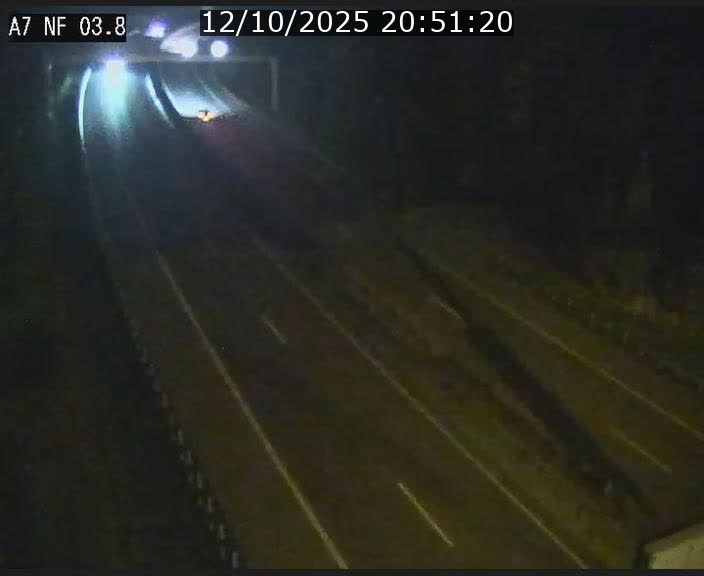 Webcam autoroute A7 au Luxembourg à la sortie du Tunnel Stafelter vers le Nord