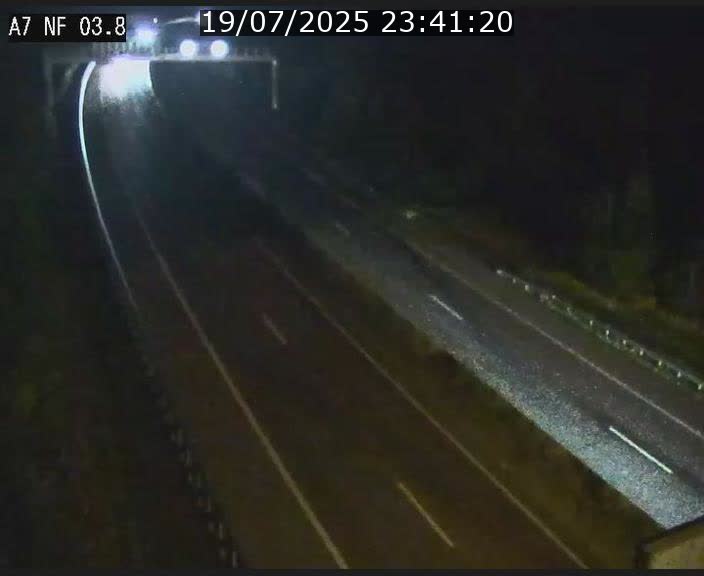 Webcam autoroute A7 au Luxembourg à la sortie du Tunnel Stafelter vers le Nord
