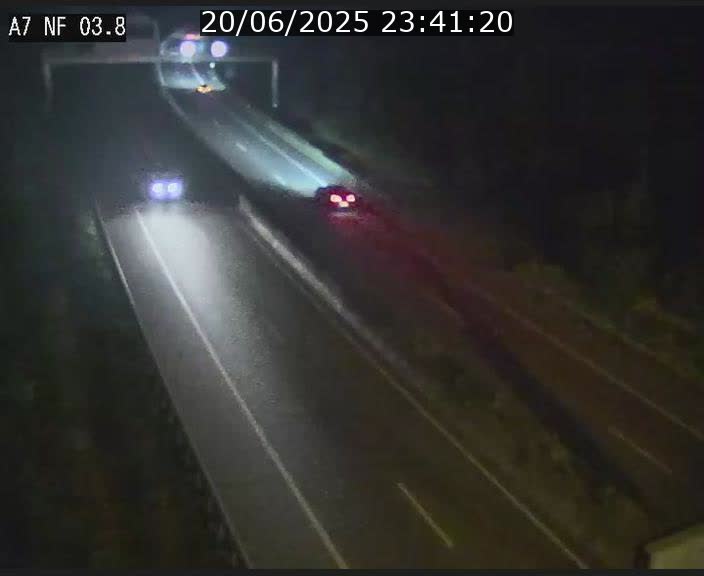 Webcam autoroute A7 au Luxembourg à la sortie du Tunnel Stafelter vers le Nord