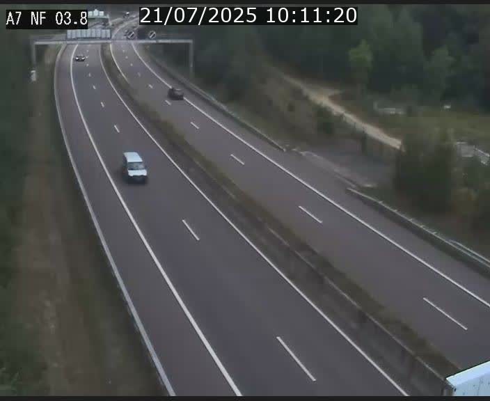 Webcam autoroute A7 au Luxembourg à la sortie du Tunnel Stafelter vers le Nord