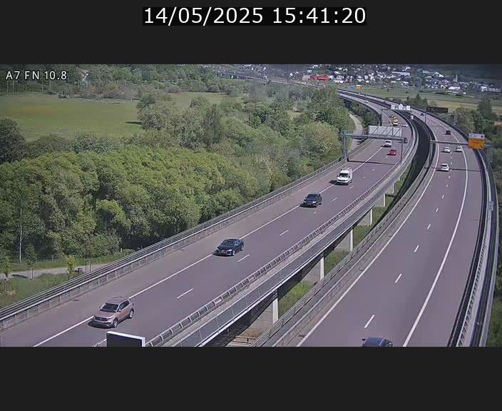 Caméra trafic Luxembourg - A7, Tunnel Gousselerbierg, sortie sud, direction rond-point Lorentzweiler (BK 10.8)
