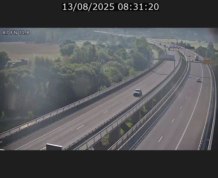 Caméra trafic Luxembourg - A7, Tunnel Gousselerbierg, sortie sud, direction rond-point Lorentzweiler (BK 10.8)