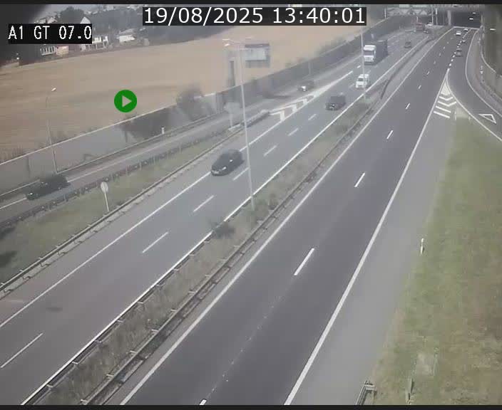 Traffic live webcam Luxembourg Cents - A1 direction Kirchberg - BK 7