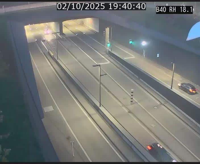 Webcam sur la route de contournement d'Esch-Belval avant le tunnel Central Gate au niveau de la porte de France et du radar fixe