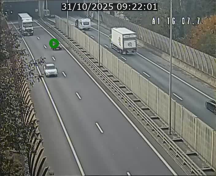 Traffic live webcam Luxembourg Kirchberg - A1 direction Luxembourg-ville - BK 7.7