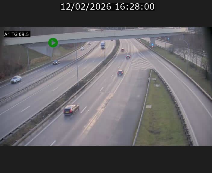 Traffic live webcam Luxembourg Jonction Grünewald - A1 direction Luxembourg-ville - BK 9.5