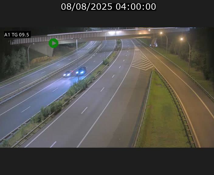Traffic live webcam Luxembourg Jonction Grünewald - A1 direction Luxembourg-ville - BK 9.5