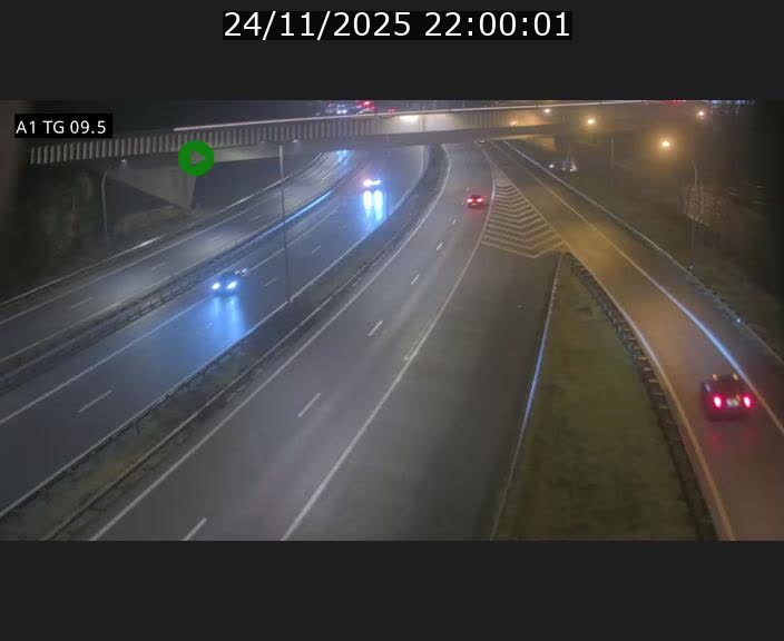 Traffic live webcam Luxembourg Jonction Grünewald - A1 direction Luxembourg-ville - BK 9.5