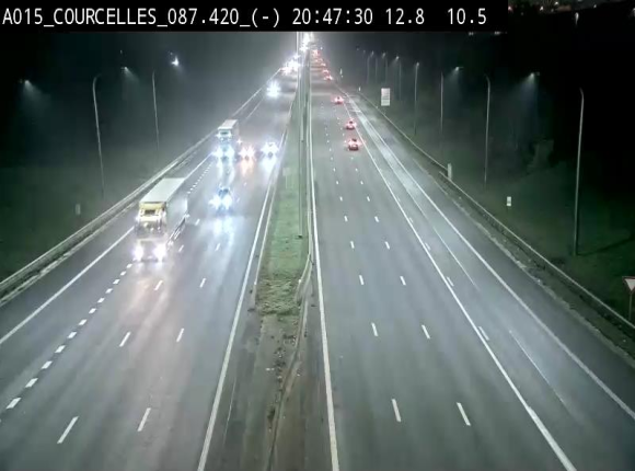 Webcam autoroute Belgique - Viesville - E42 direction Mons - BK 84.35