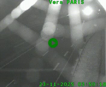 Caméra routière sur l'autoroute A20 à Saint-Hilaire-Bonneval, au sud de Limoges. Vue orientée vers Paris