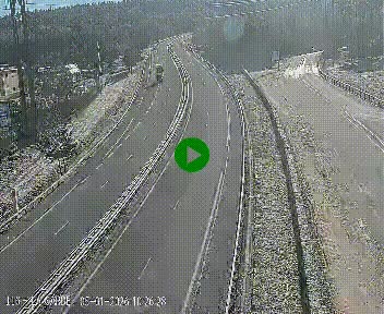 Caméra autoroute A75 à hauteur du col du rocher blanc en direction de Montpellier