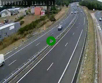 Caméra autoroute A75 à hauteur du col du rocher blanc en direction de Montpellier
