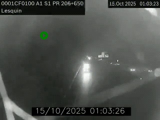 Webcam autoroute A1 à hauteur de Lesquin. Vue orientée vers Lille