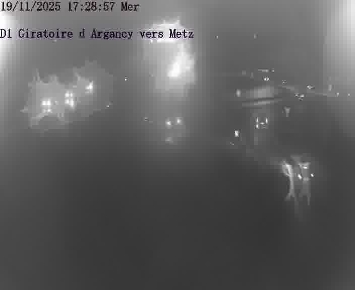Webcam installée le long de D1 (France) à Argancy, pointée vers Metz, utile pour suivre précisément les conditions de trafic.